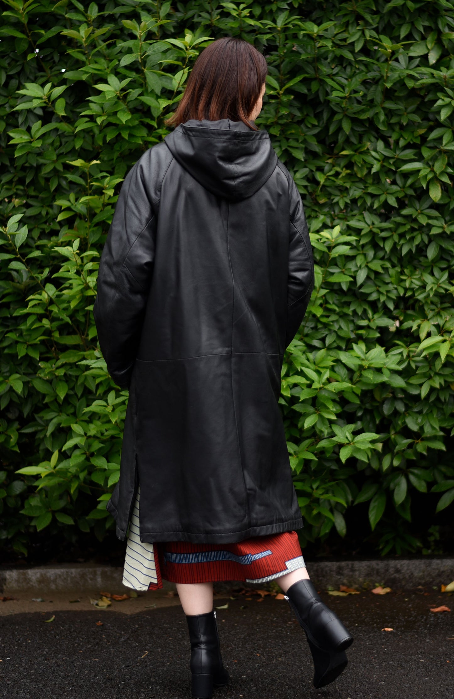 leather coat|